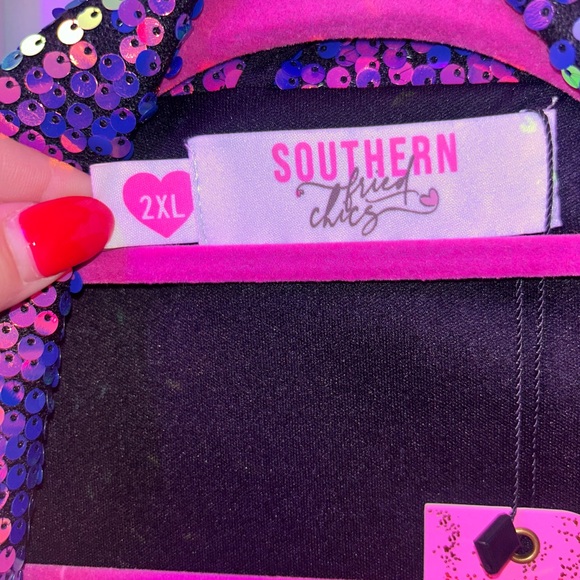 NWT Iridescent  Sequin Moto jacket - Picture 2 of 4